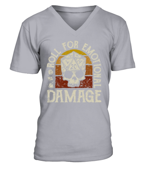 Roll For Emotional Damage V-Neck T-shirt
