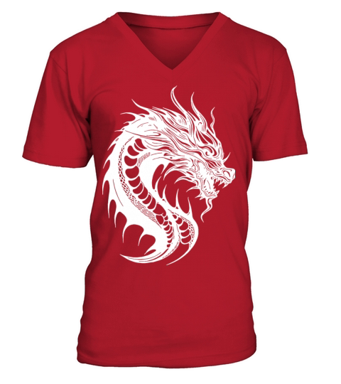 Vintage Snake Dragon V-Neck T-shirt