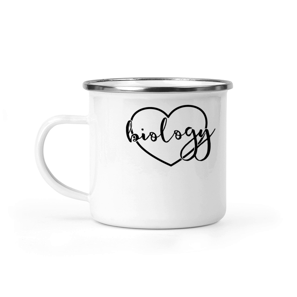 Biology Heart Back To School Biology Teacher Camping Mug