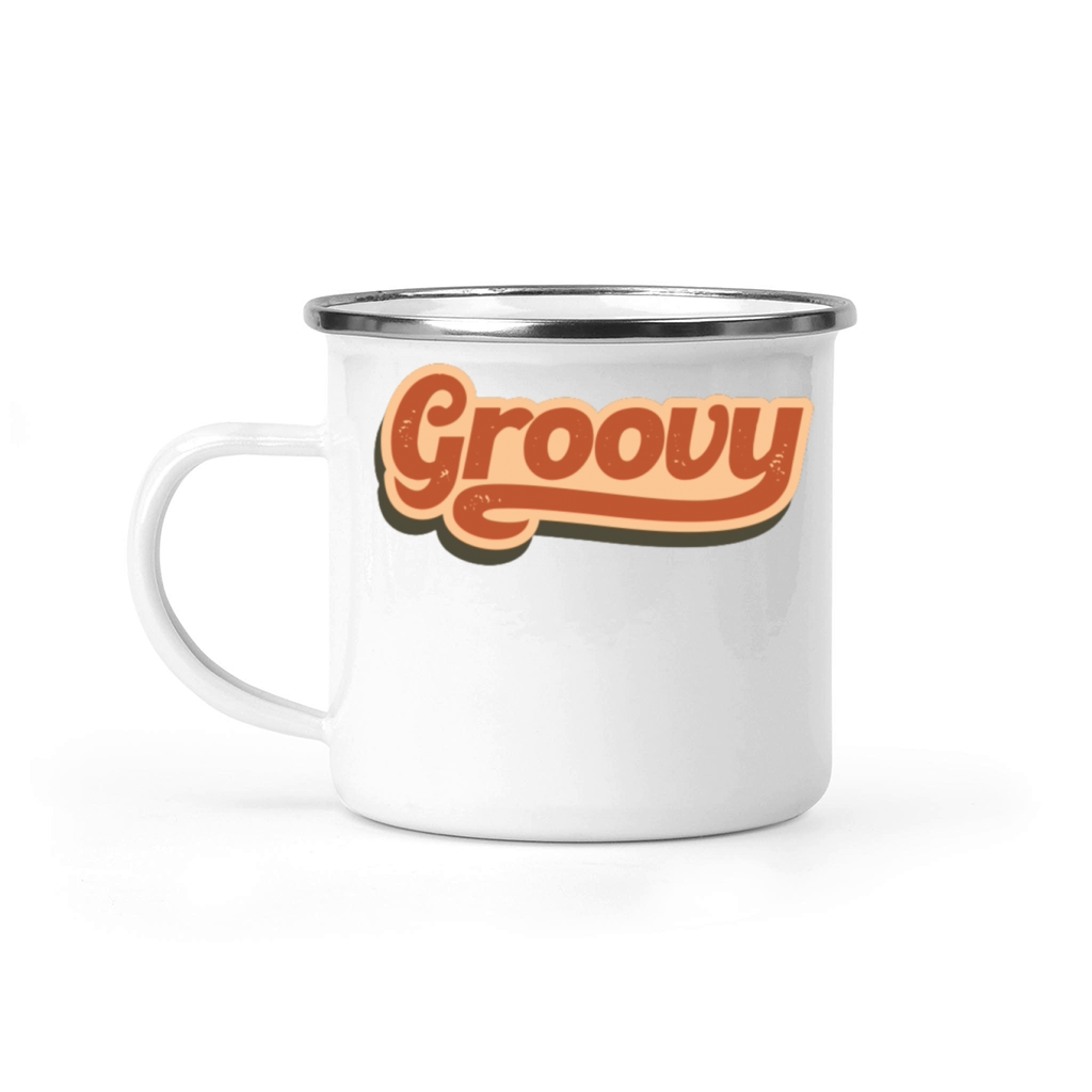 Groovy Vintage Style Camping Mug