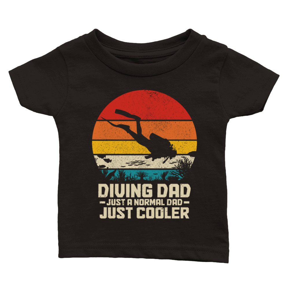 Scuba Diving Funny Vintage Diver Gift Classic Baby Crewneck T-shirt