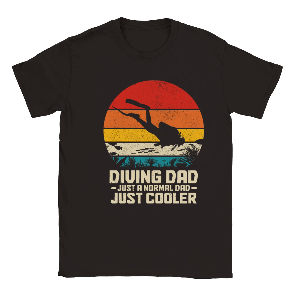 Scuba Diving Funny Vintage Diver Gift Classic Kids Crewneck T-shirt