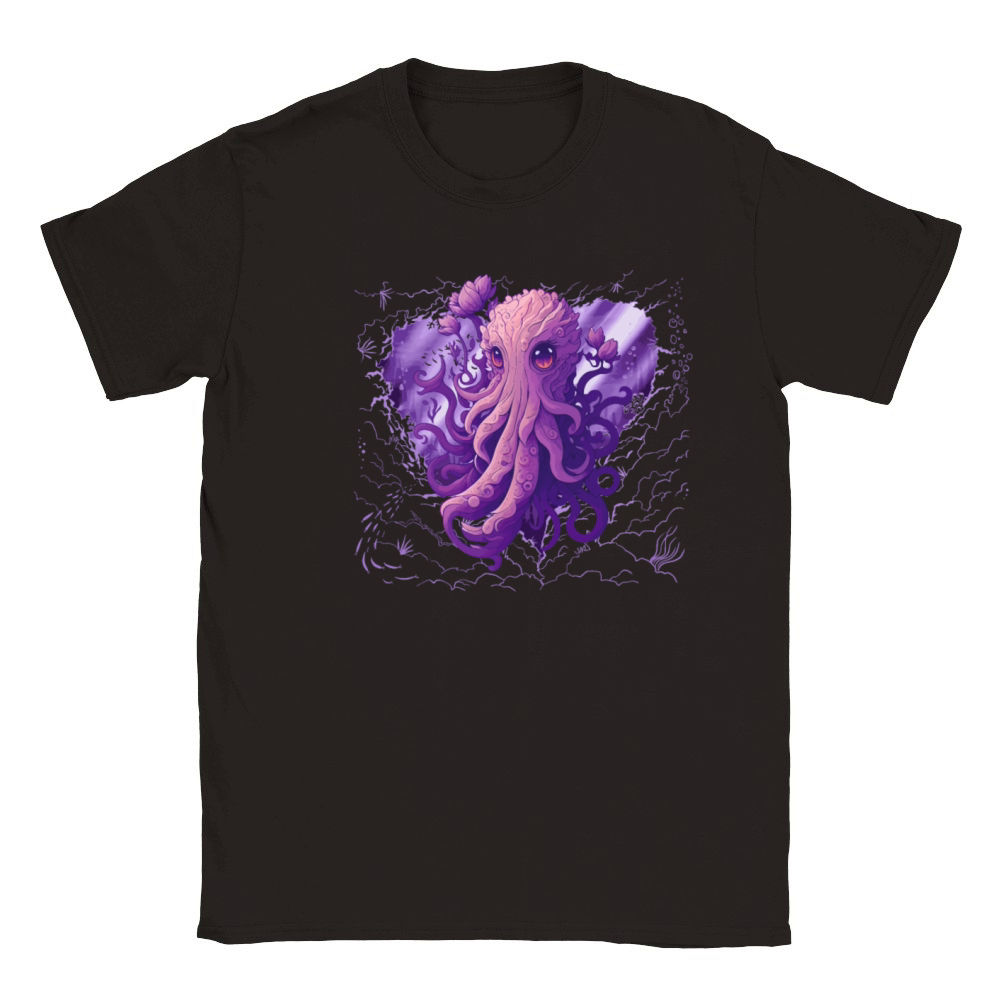 Super Cute Kraken Octopus Pink Palette Classic Kids Crewneck T-shirt