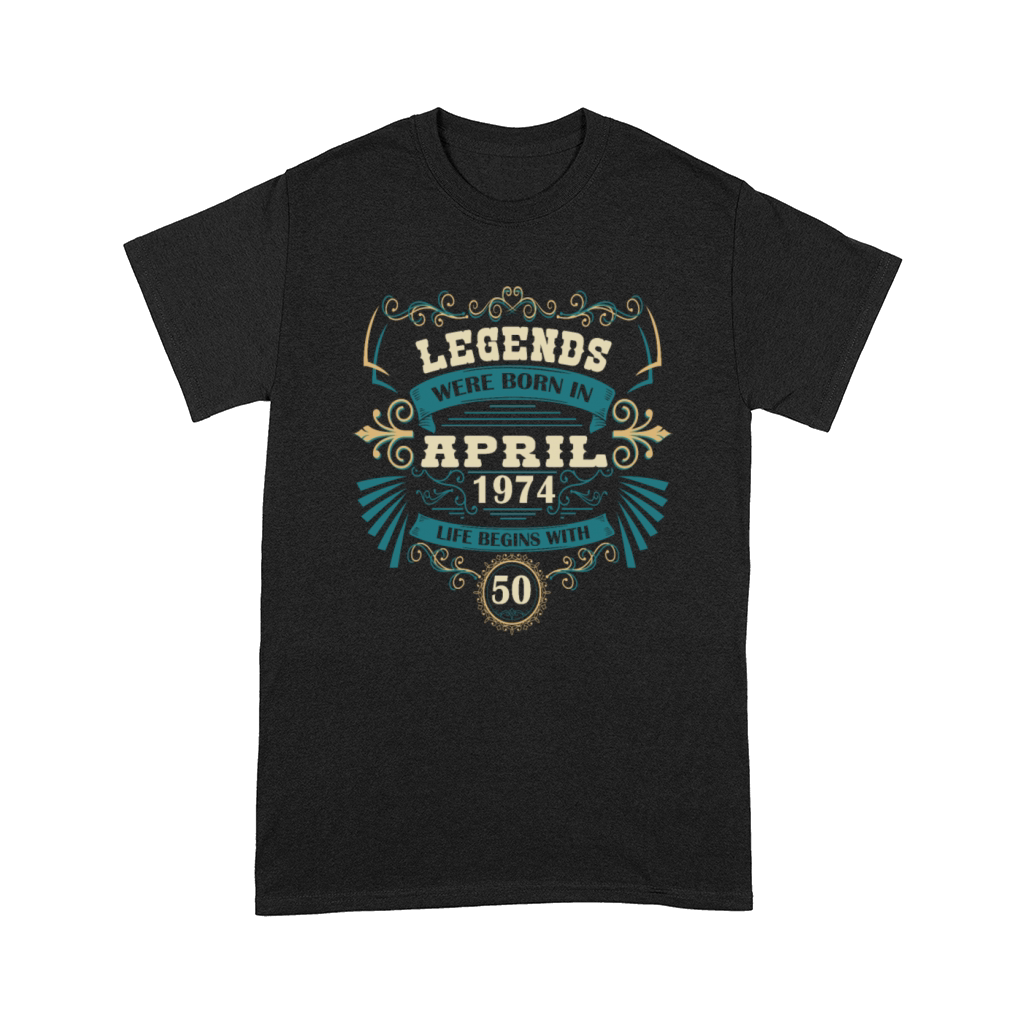 50th Birthday April 1974 Vintage Western Legends Comfort T-shirt
