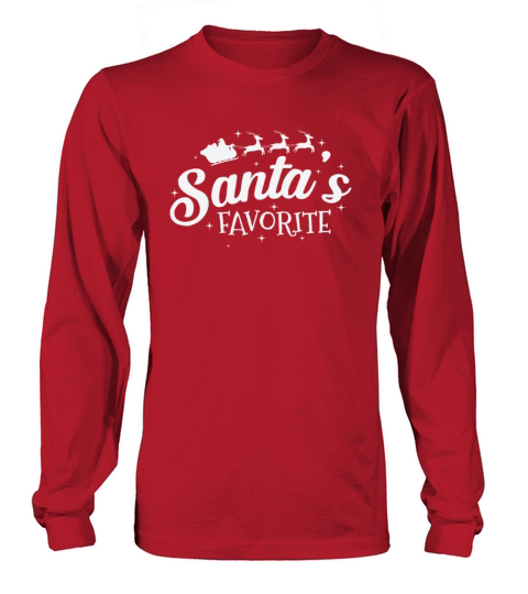 Santas Favorite Christmas Family Long sleeved Unisex