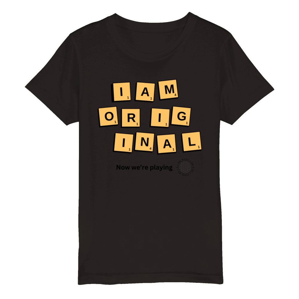 I Am Original Affirmation Apparel Organic Kids Crewneck T-shirt