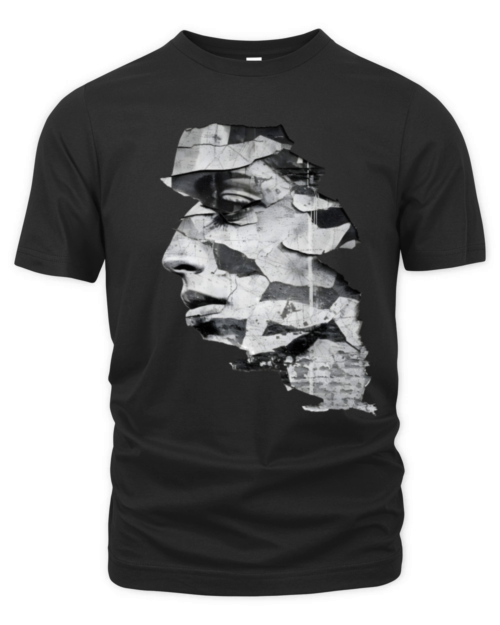 Monochrome Urban Graffiti Woman Beauty Portrait Organic Unisex T-shirt