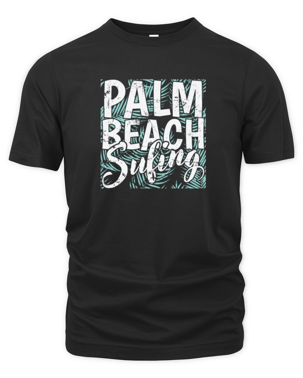 Palm Beach Surfing Tree Vacation Environment Organic Unisex T-shirt