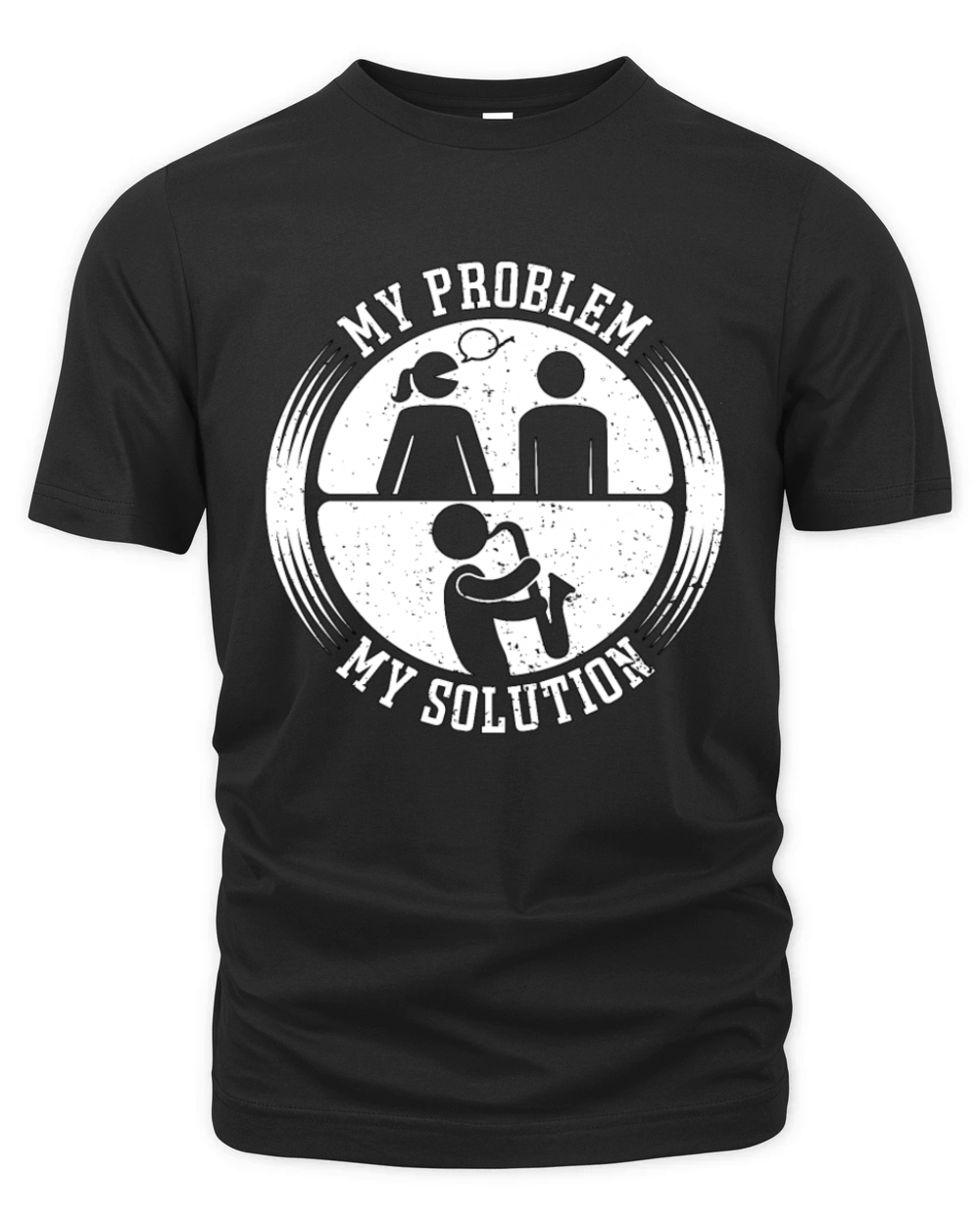 Saxophone Player My Problem My Pictogram Dad Mom Organic Unisex T-shirt