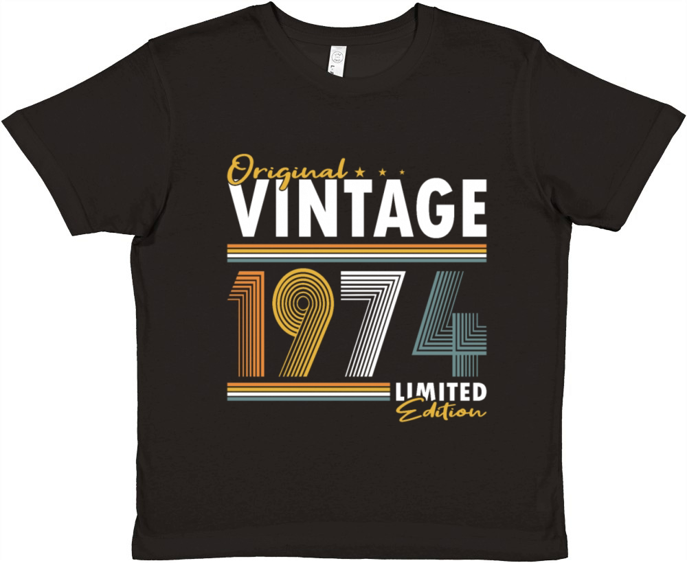 50th birthday vintage 1974 original 1974 Premium Kids Crewneck T-shirt