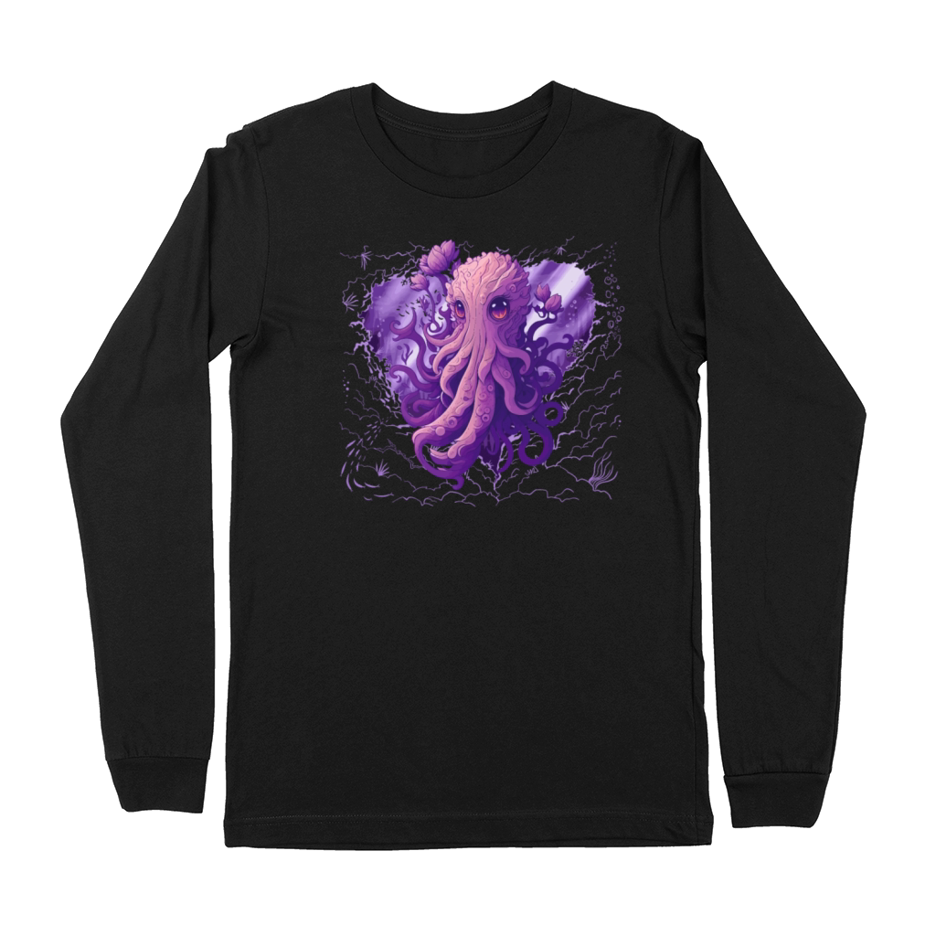 Super Cute Kraken Octopus Pink Palette Premium Long Sleeve