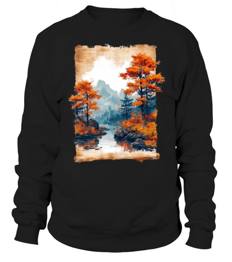 Classic Scenery Papyrus Scroll Onsen Japanese Art Sweatshirt Unisex