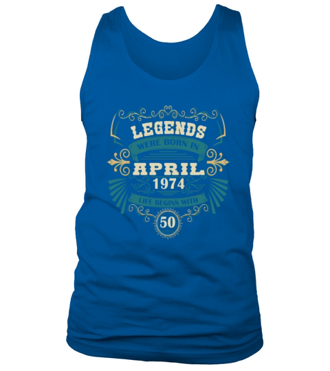 50th Birthday April 1974 Vintage Western Legends Tank Top Unisex