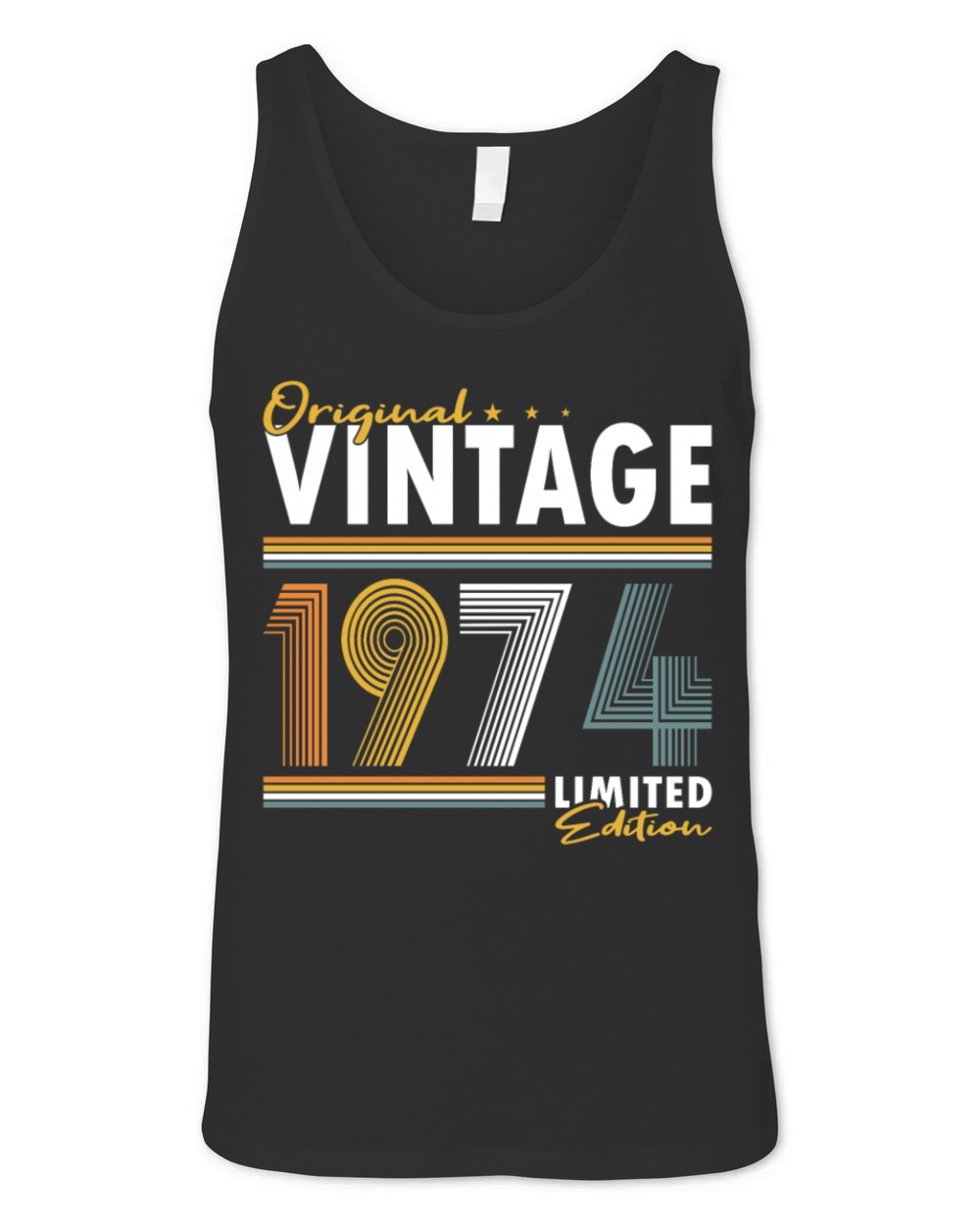 50th birthday vintage 1974 original 1974 Unisex Jersey Tank