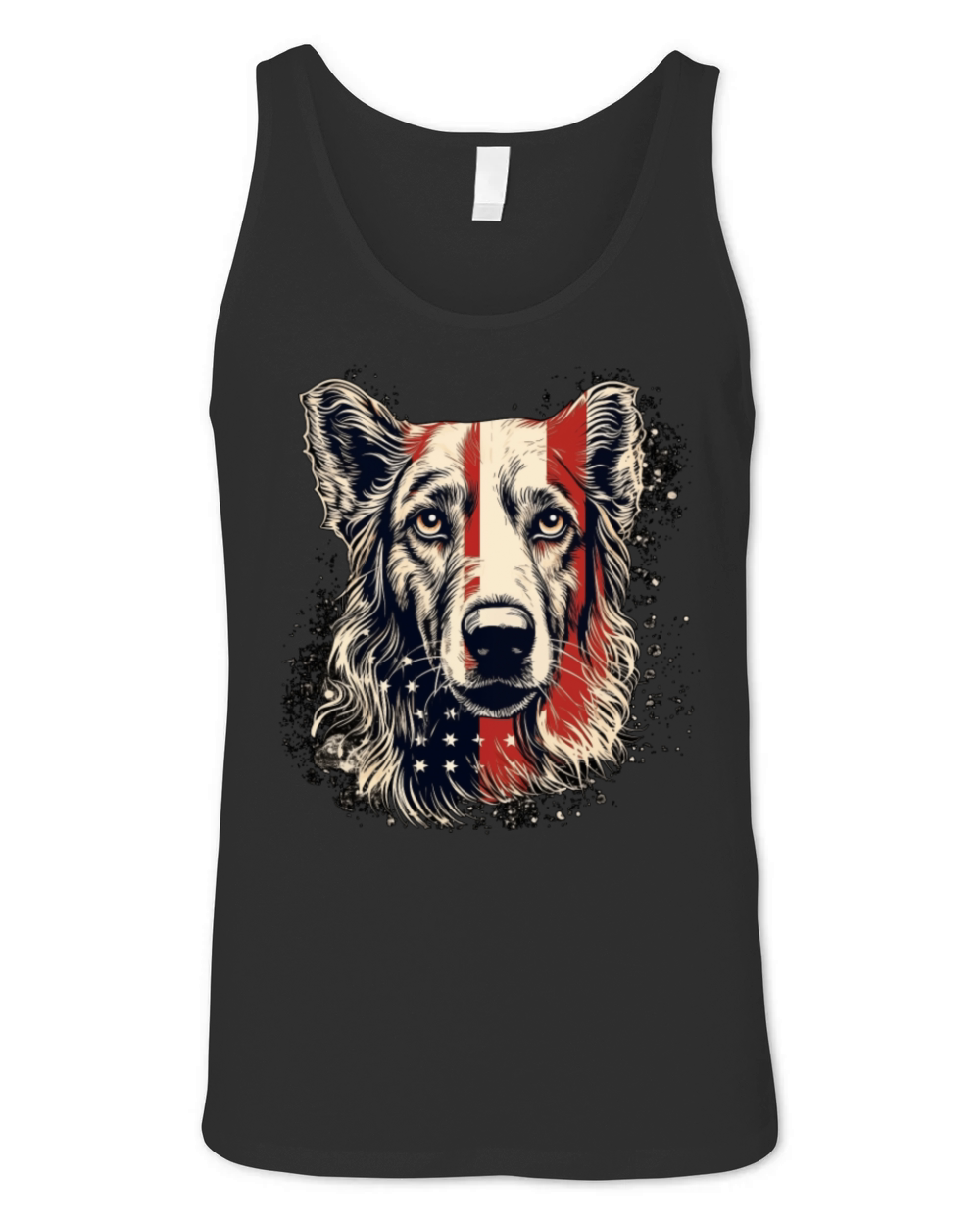 German Shepherd Funny Dog Vintage Retro French Unisex Jersey Tank