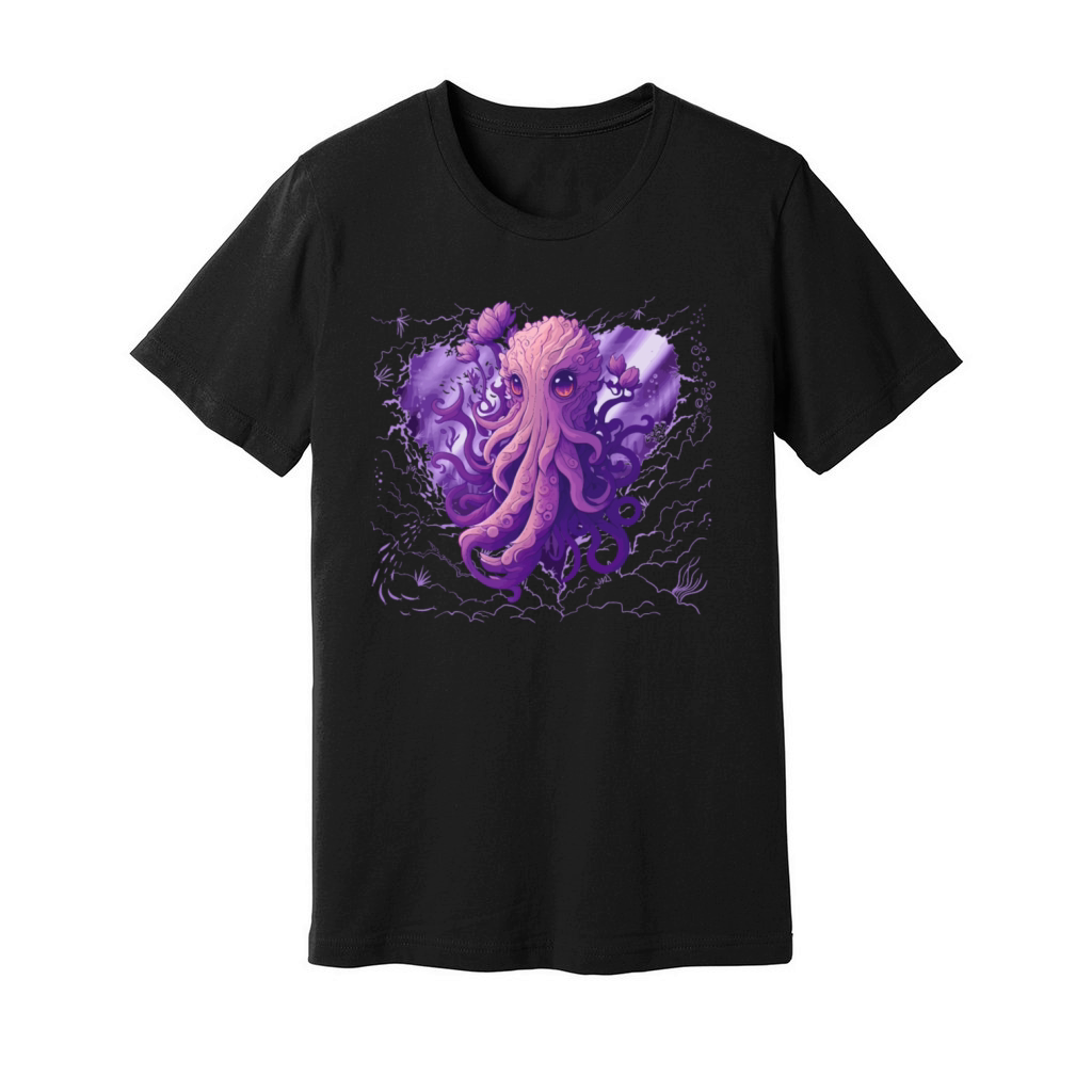 Super Cute Kraken Octopus Pink Palette Unisex Jersey Tee