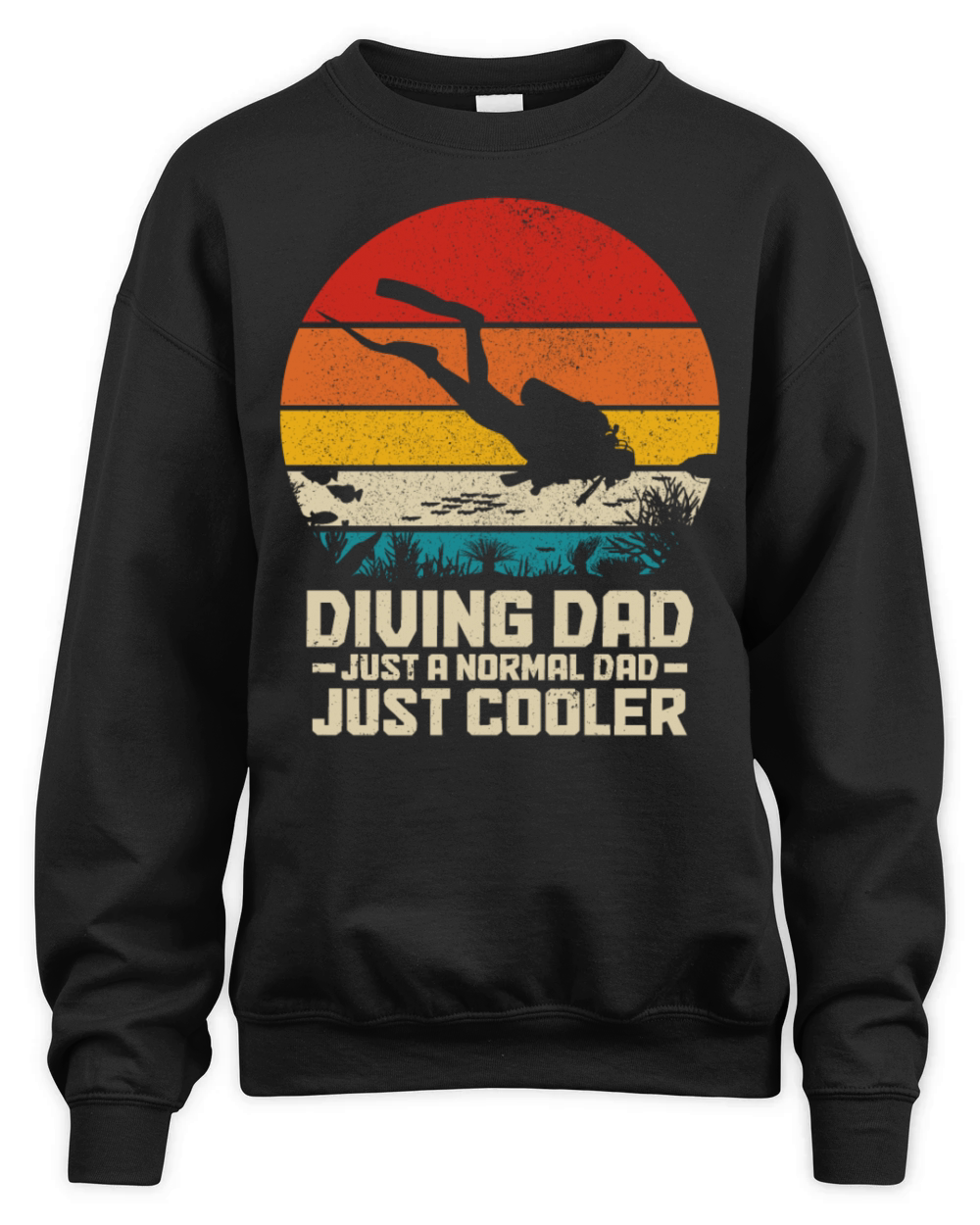 Scuba Diving Funny Vintage Diver Gift Unisex Premium Crewneck Sweatshirt