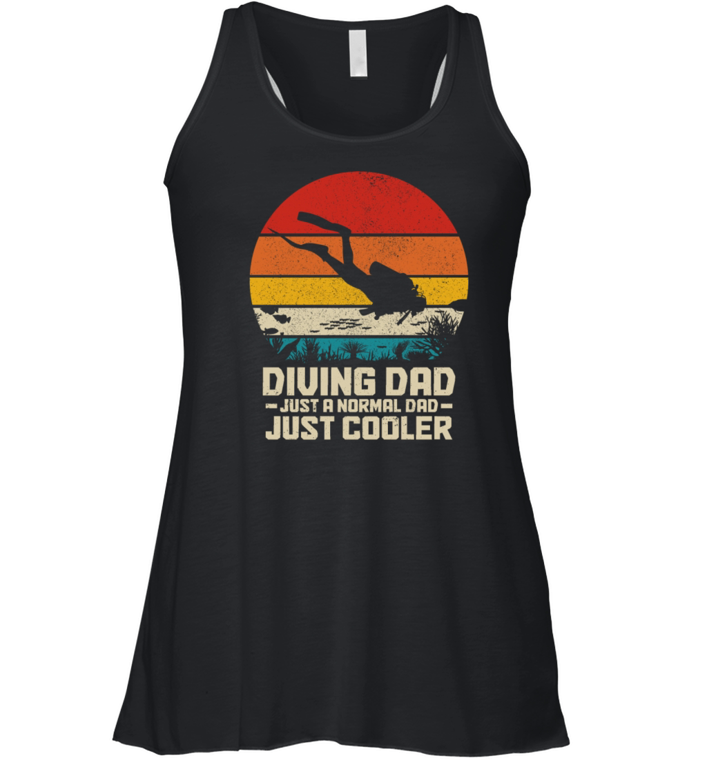 Scuba Diving Funny Vintage Diver Gift Women's Flowy Tank Top