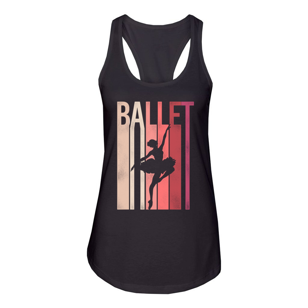 Ballet Dancer Dance Girl Ballerina Women's Racerback Tank