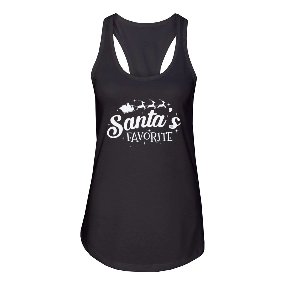 Santas Favorite Christmas Family Women's Racerback Tank