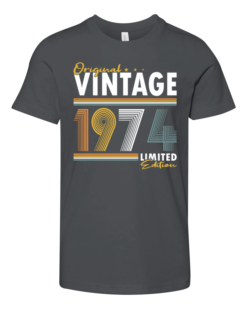 50th birthday vintage 1974 original 1974 Youth Unisex Jersey Tee