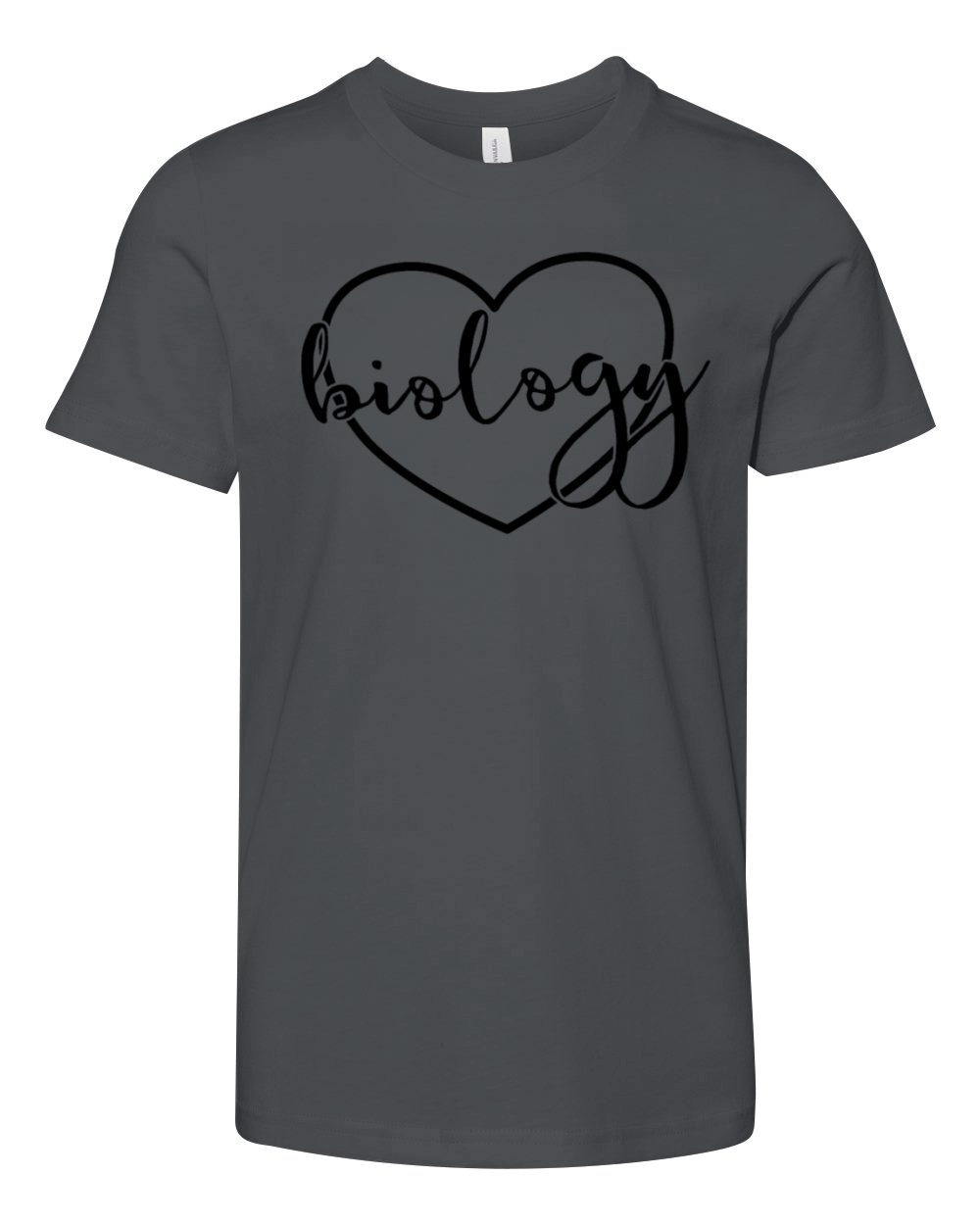 Biology Heart Back To School Biology Teacher Youth Unisex Jersey Tee