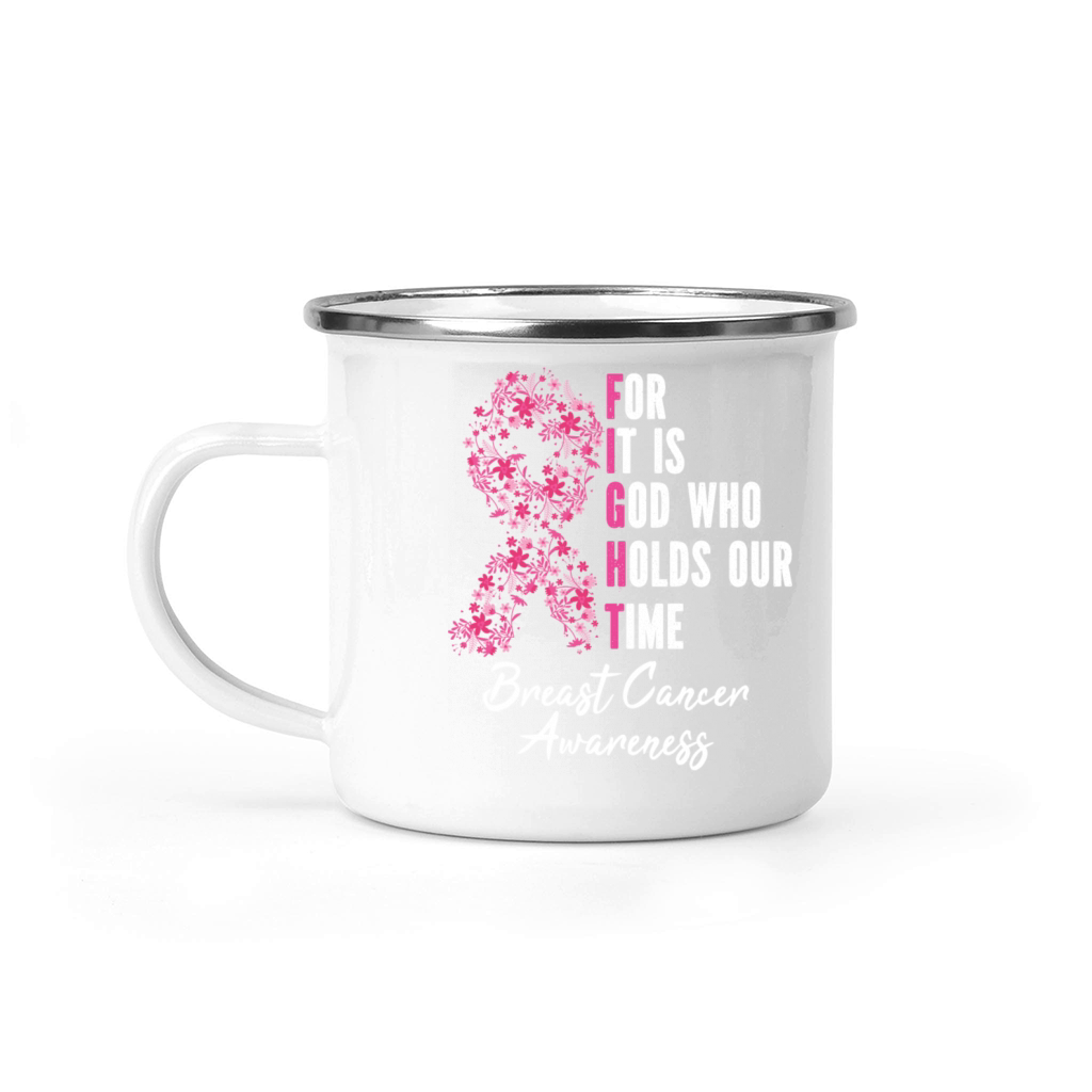 FIGHT Breast Cancer Warrior Pink Ribbon Camping Mug