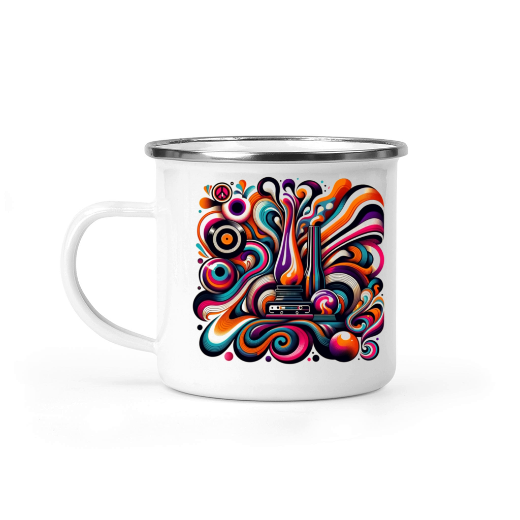 Psychedelic Retro Fusion Camping Mug