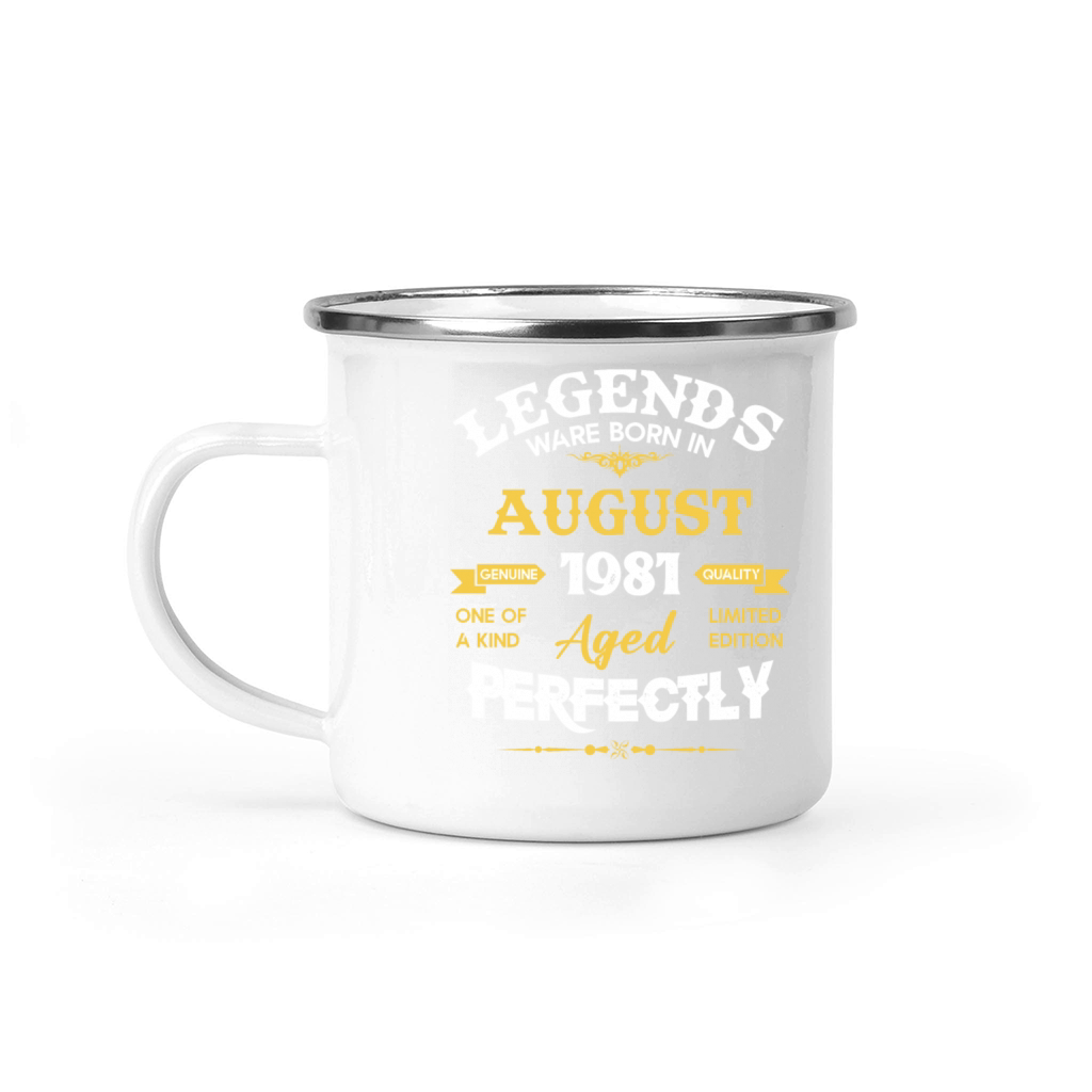 Vintage Aged To Perfection August 1981 Camping Mug