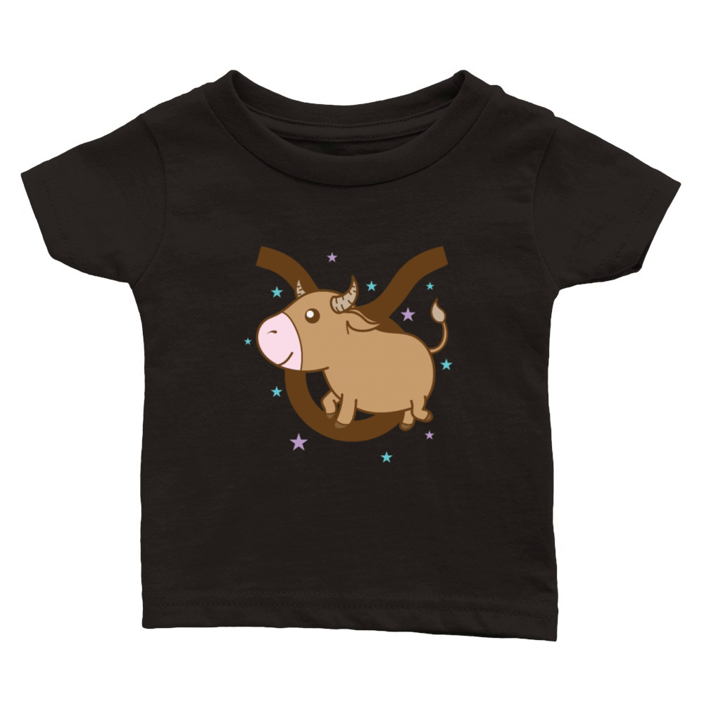 Taurus Zodiac Sign as Animal Horoscope Classic Baby Crewneck T-shirt