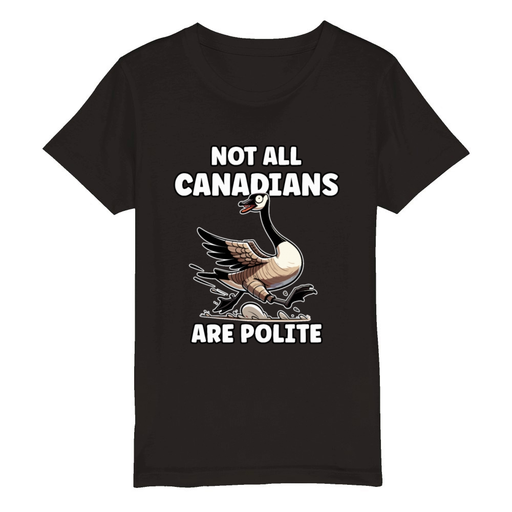 Funny Canadian Goose Quote Canada Meme Organic Kids Crewneck T-shirt