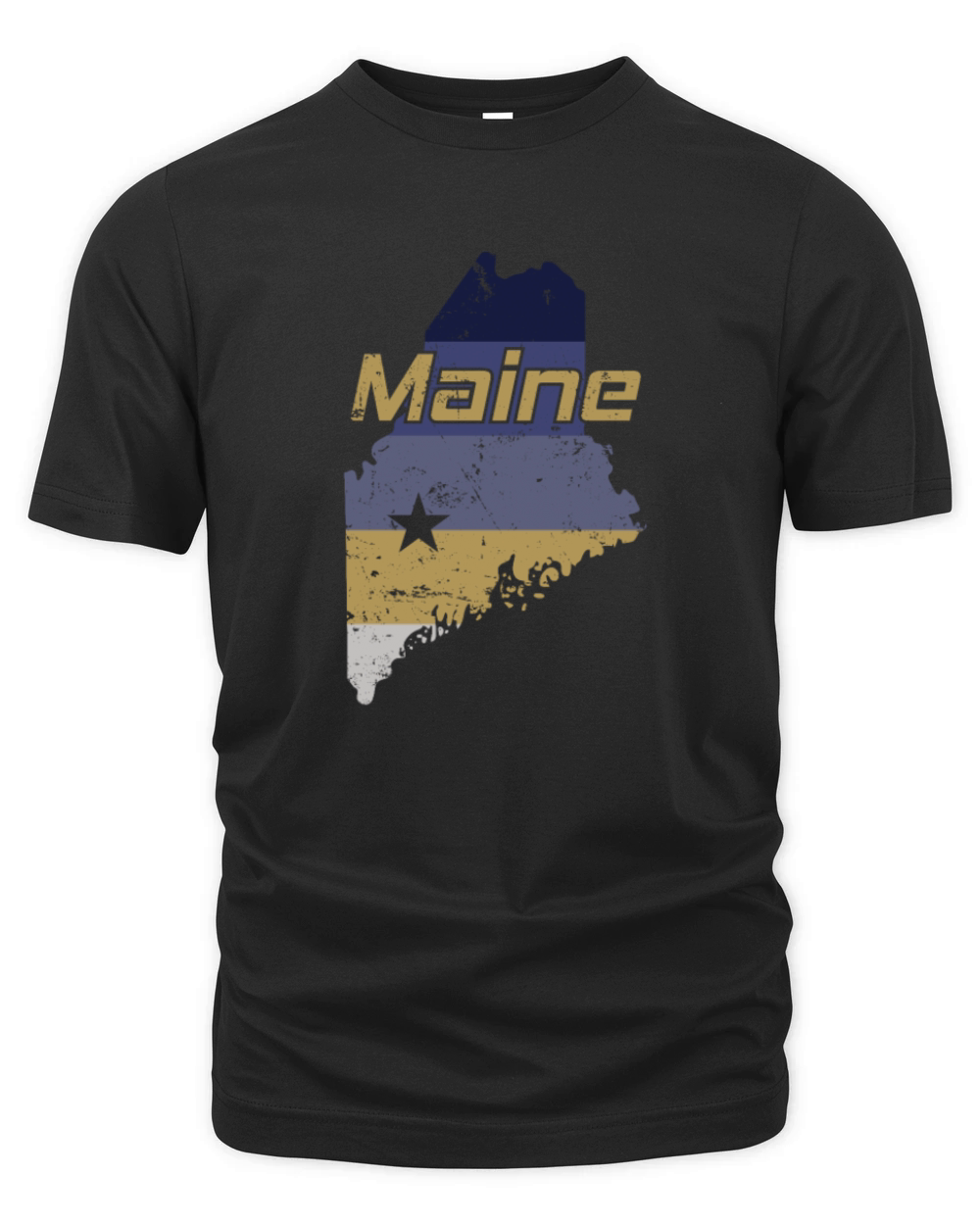 Maine State Outline Map USA Organic Unisex T-shirt