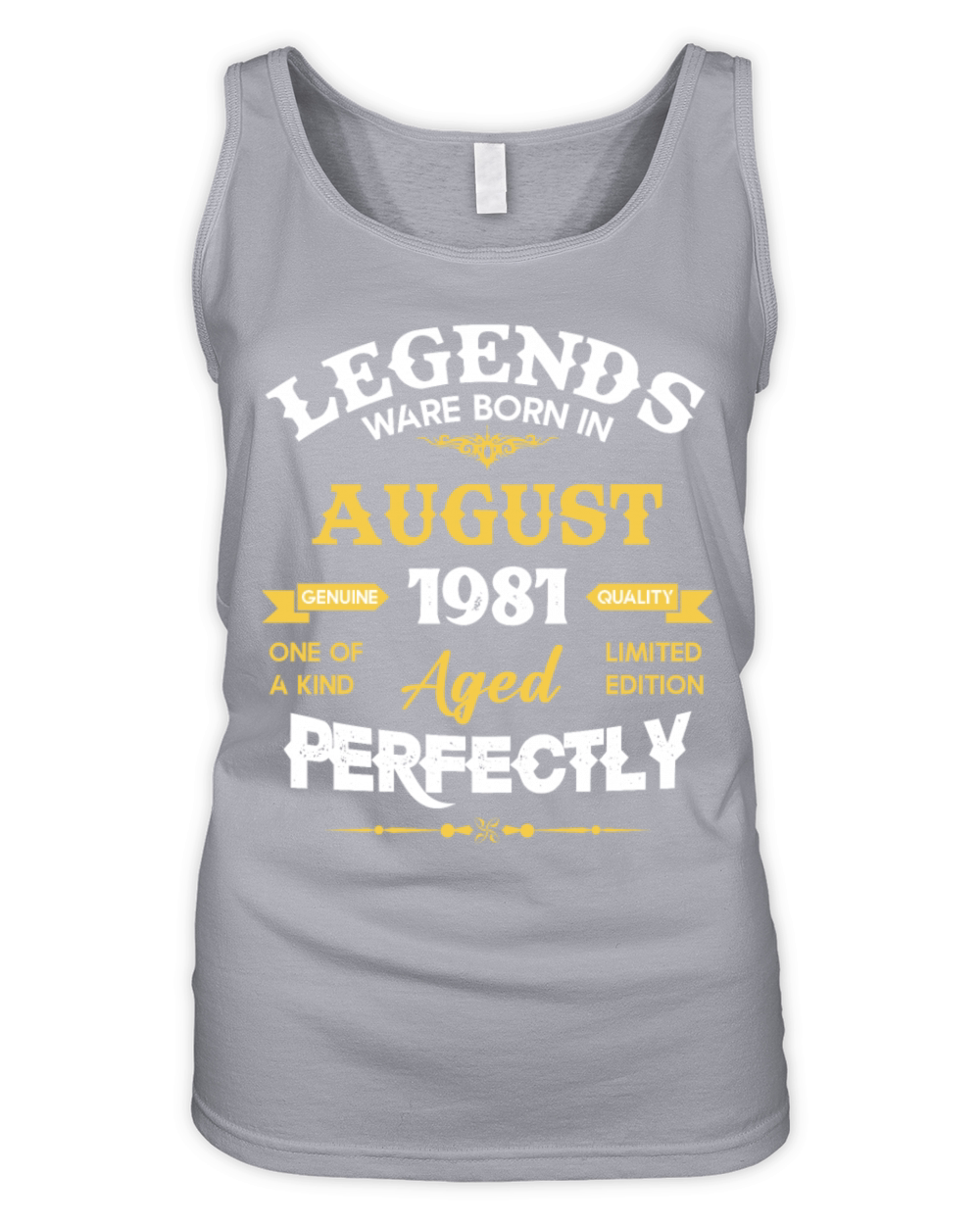 Vintage Aged To Perfection August 1981 Organic Women's Tank Top
