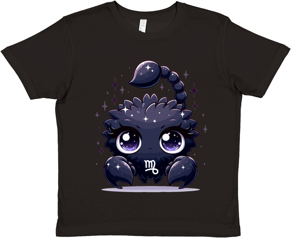 Scorpio Zodiac Unique Artistic Birthday Star Sign Premium Kids Crewneck T-shirt