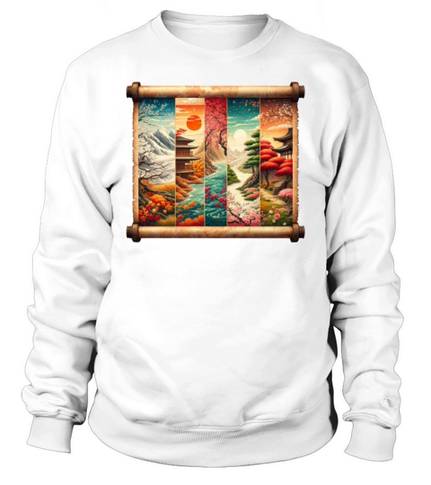 Winter Autumn Season Scenery Papyrus Scroll Sweatshirt Unisex