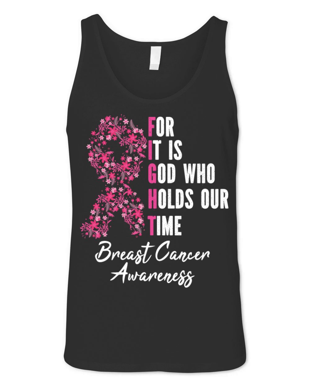 FIGHT Breast Cancer Warrior Pink Ribbon Unisex Jersey Tank