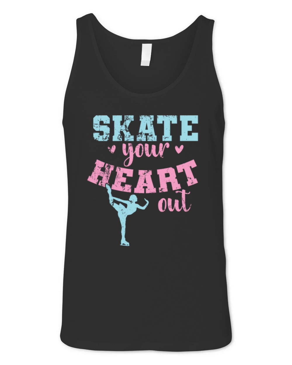 Skate Your Heart out Ice Skating Unisex Jersey Tank