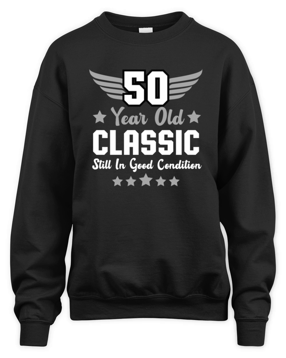 50th Birthday Fun Old Men Classic Retro Unisex Premium Crewneck Sweatshirt