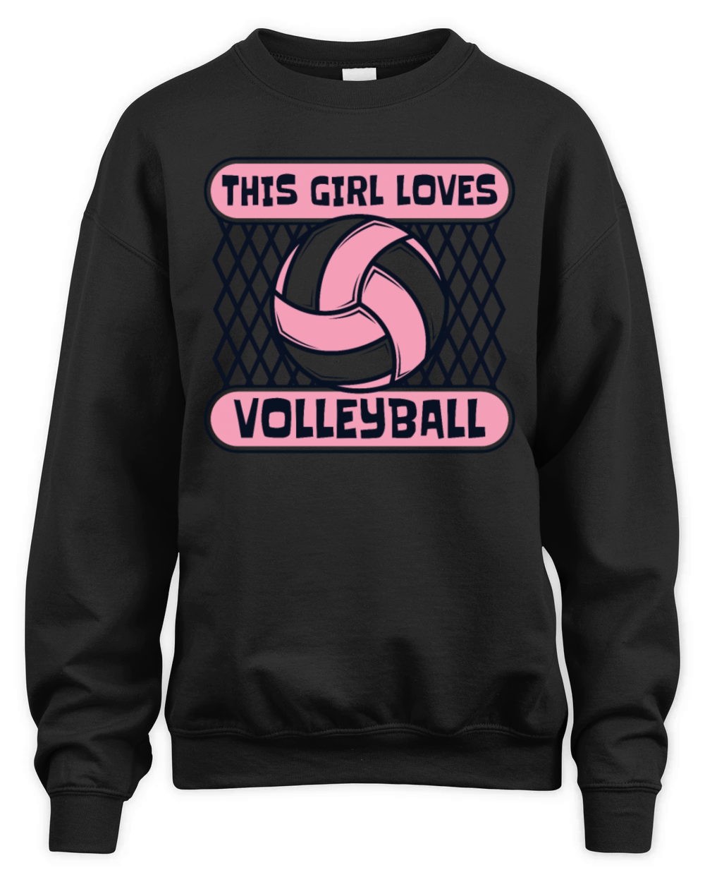 This Girl Loves Volleyball Coach Team Player Unisex Premium Crewneck Sweatshirt