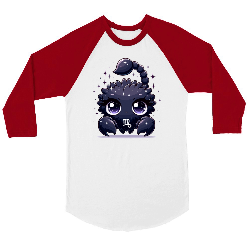 Scorpio Zodiac Unique Artistic Birthday Star Sign Unisex ¾ sleeve Raglan T-shirt