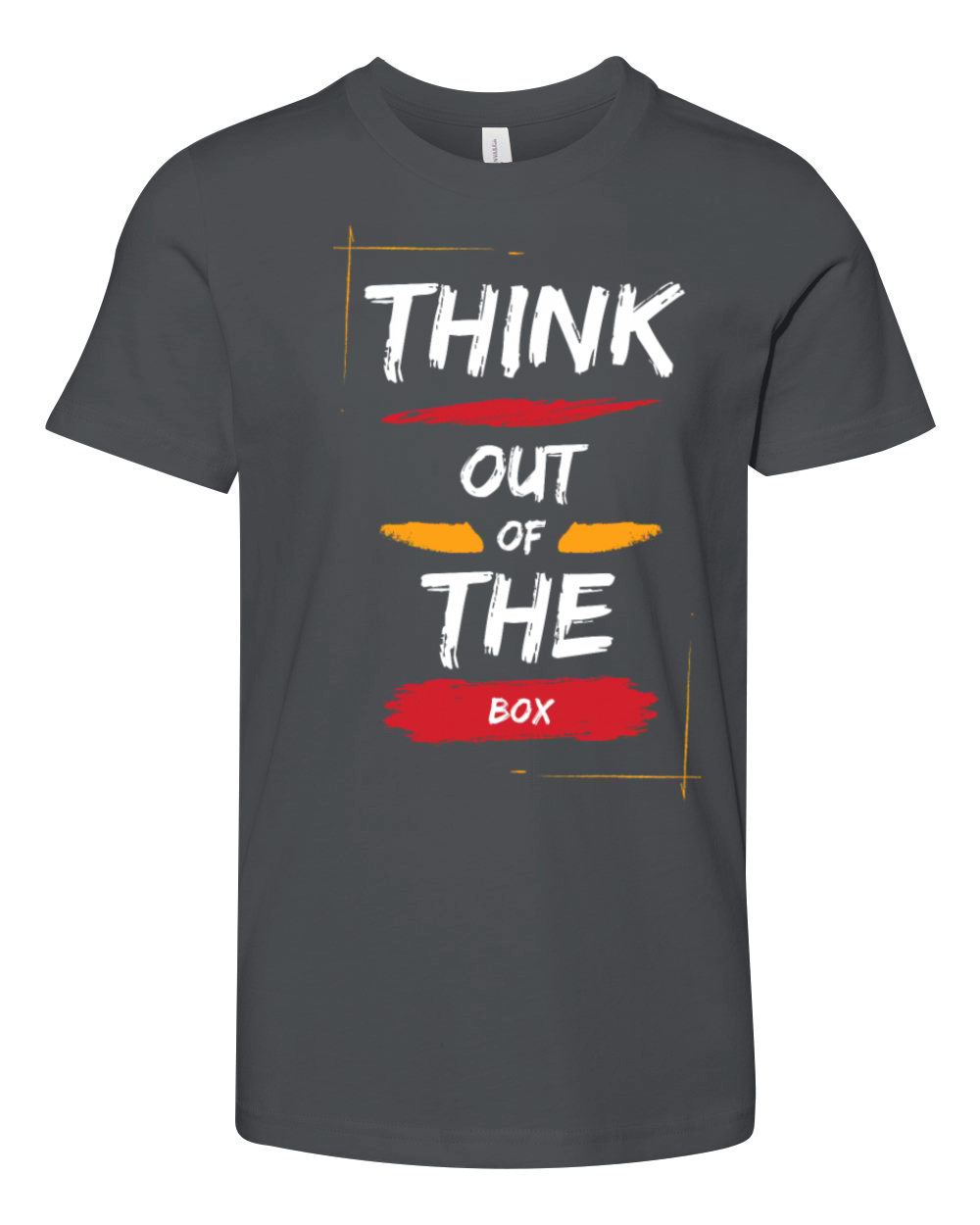 Quotes Brush Style T Shirt think out of the box Youth Unisex Jersey Tee