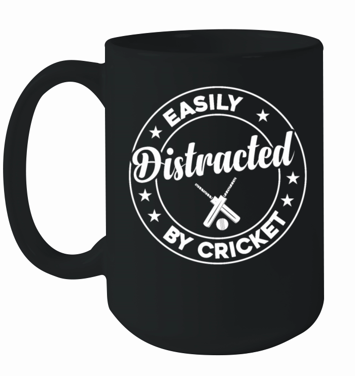 Cricket Player Cricketing - Easily Distracted By C Ceramic Mug