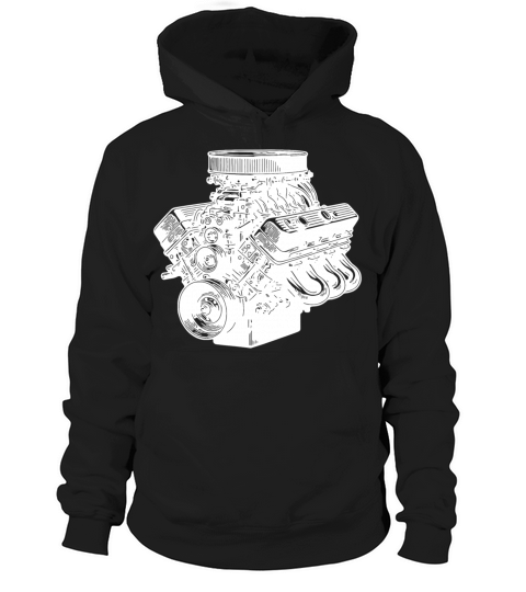 Mechanic Fan Engine Block Cylinder Displacement Hoodie Unisex