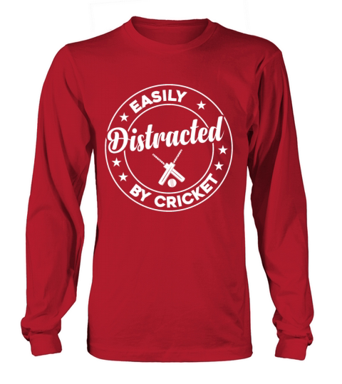 Cricket Player Cricketing - Easily Distracted By C Long sleeved Unisex