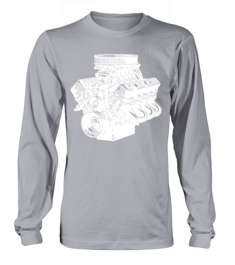 Mechanic Fan Engine Block Cylinder Displacement Long sleeved Unisex