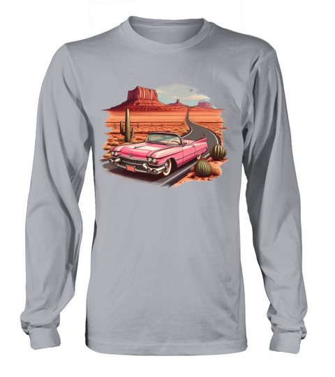 Pink cadillac Long sleeved Unisex