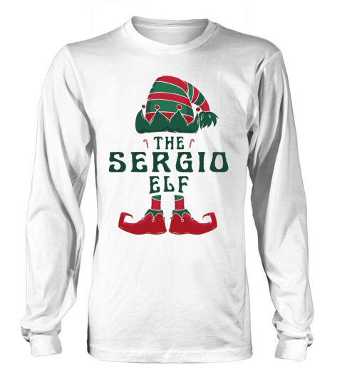 Sergio Elf Personalized Name Christmas Family Long sleeved Unisex
