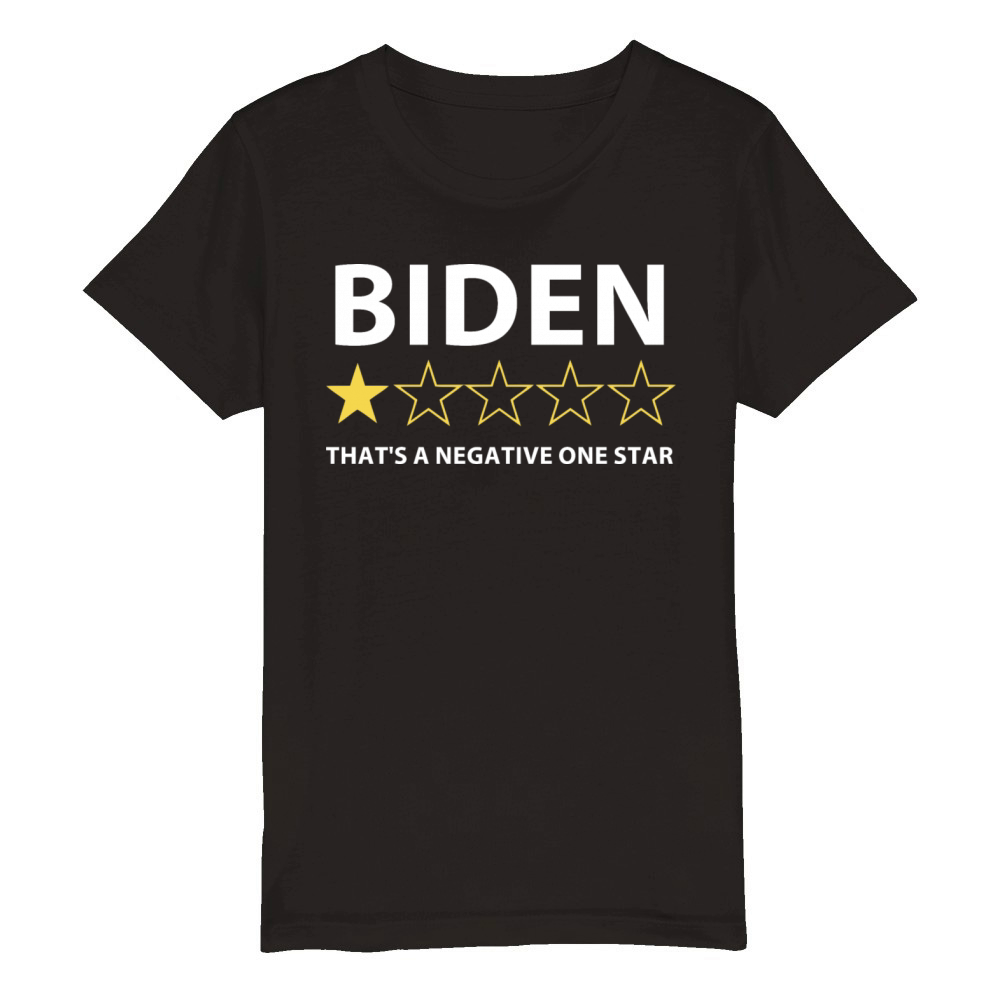 Biden Thats a negative one star Organic Kids Crewneck T-shirt