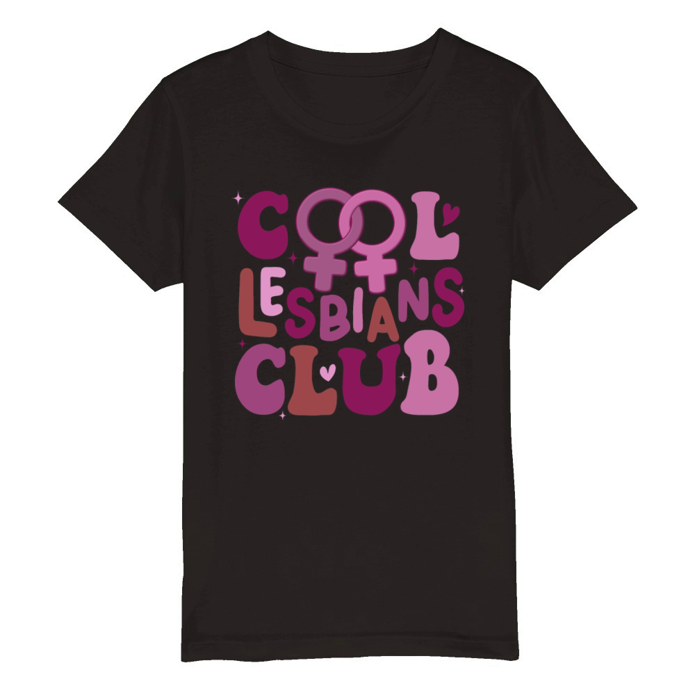 Cool Lesbians Club Organic Kids Crewneck T-shirt