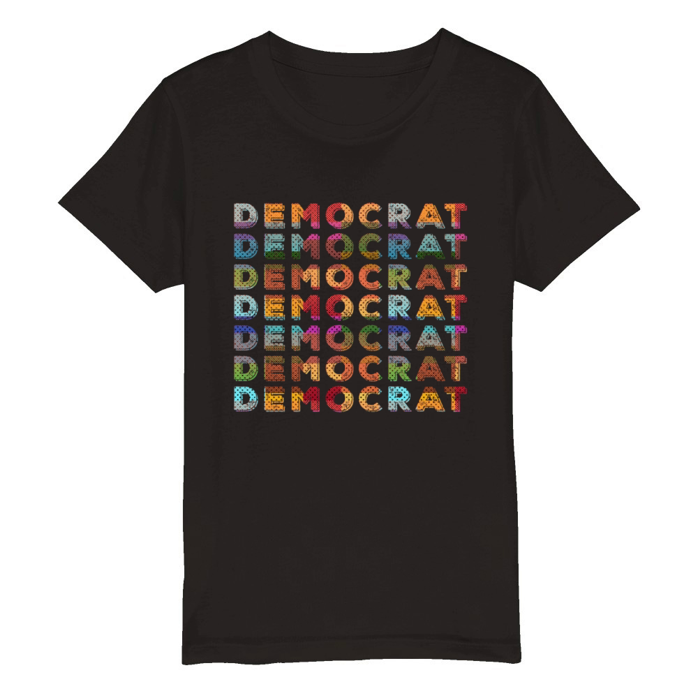 Democrat Retro Organic Kids Crewneck T-shirt